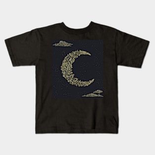 Golden Moon of Flowers Kids T-Shirt